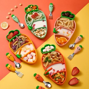 Placă de cină de ridichei Silicon Copii \\\\\\\\\\\\ Cupa de aspirație pentru copii \\\\\\\\\\\\ \'s tacware pentru bebeluși pentru mâncare auxiliară